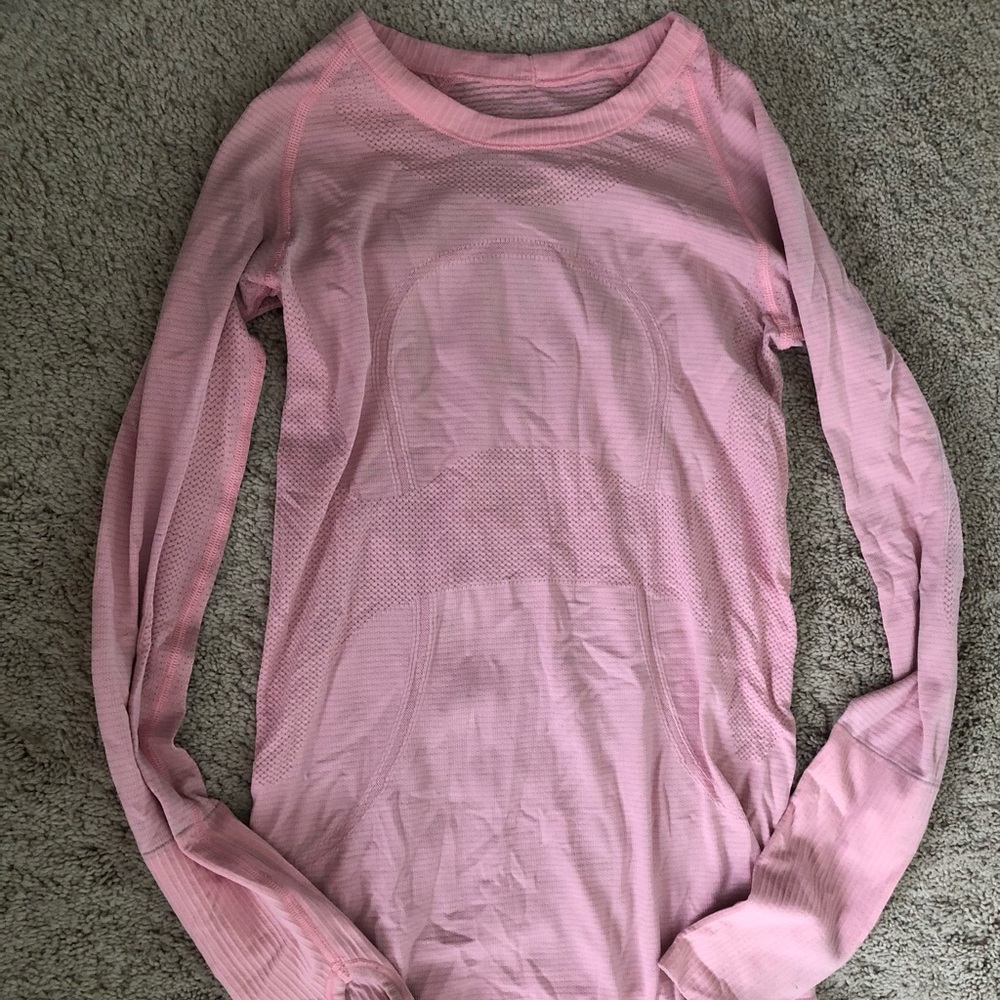 Pink Lululemon Long Sleeved Top